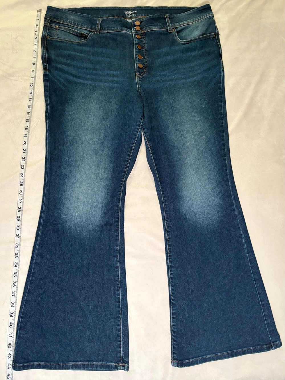 Maurices Dark Wash Boot Cut Jeans with Button-Fly